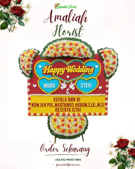 Papan Bunga Pernikahan Petoaha